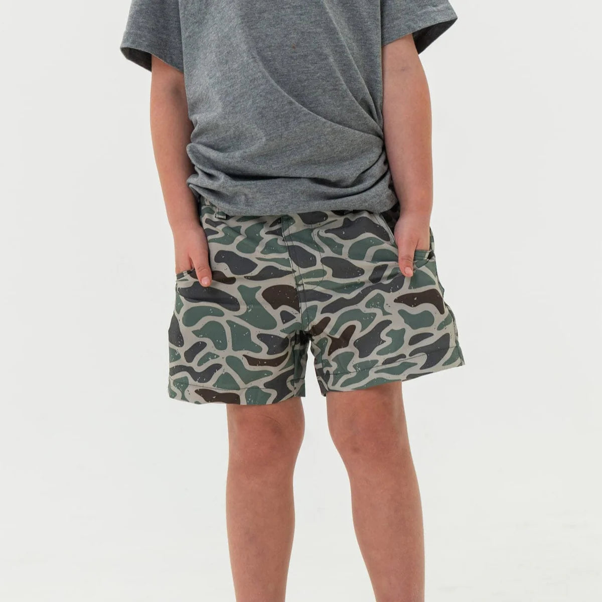 Retro Duck Youth Everyday Burlebo Shorts with Grey Pocket