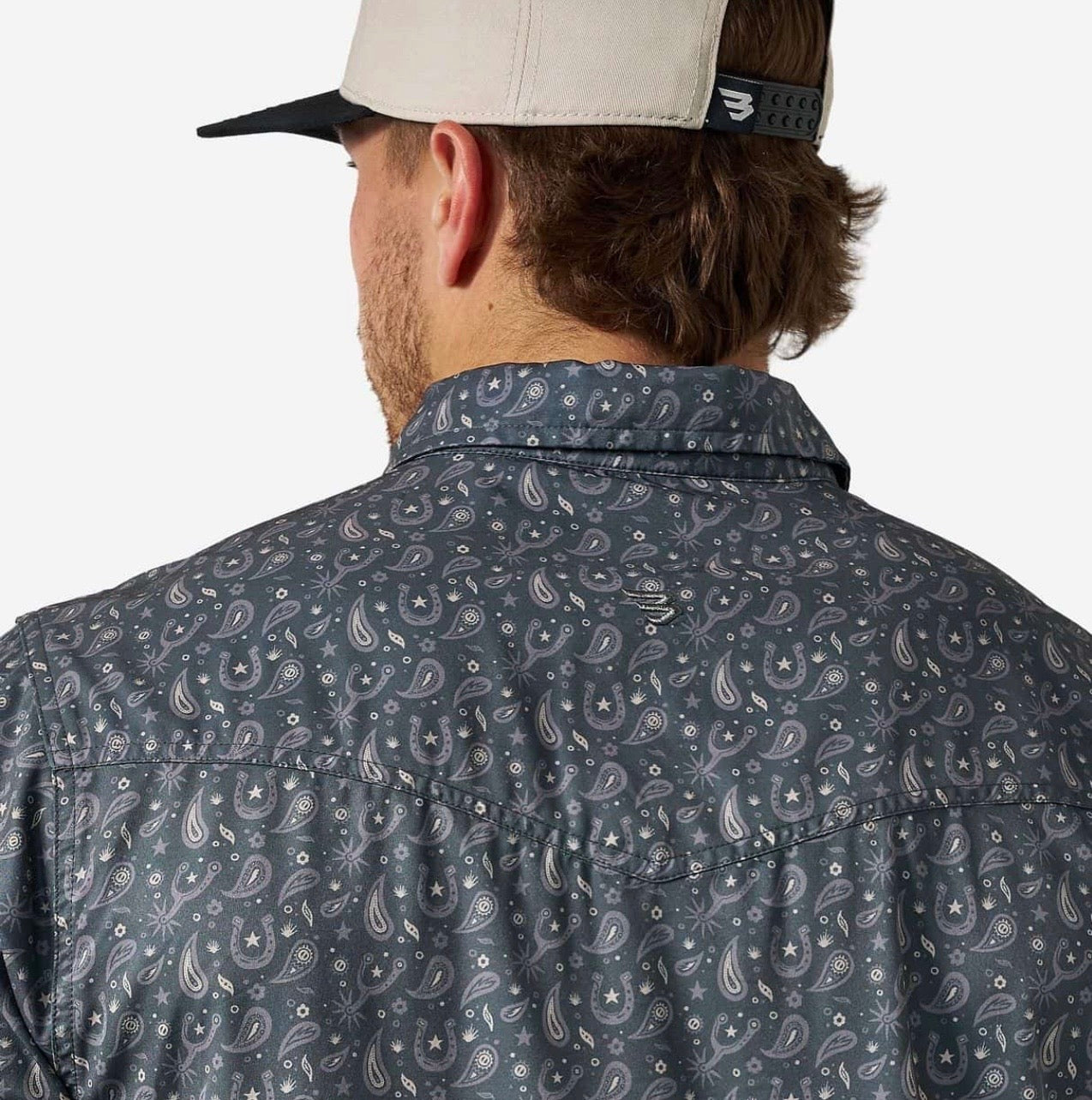 Paisley Spurs Burlebo Western Performance Shirt with Pearl Snaps Fl/ Tx