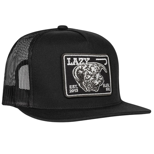 Lazy J Ranchwear Black Elevation Classic Five Panel Trucker Hat