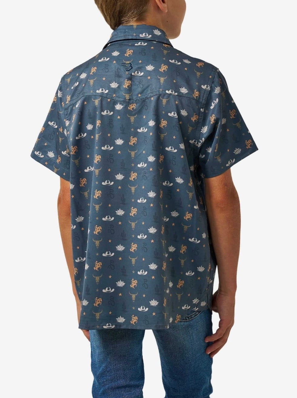 Youth Desert Night Performance Western Shirt FL/TX