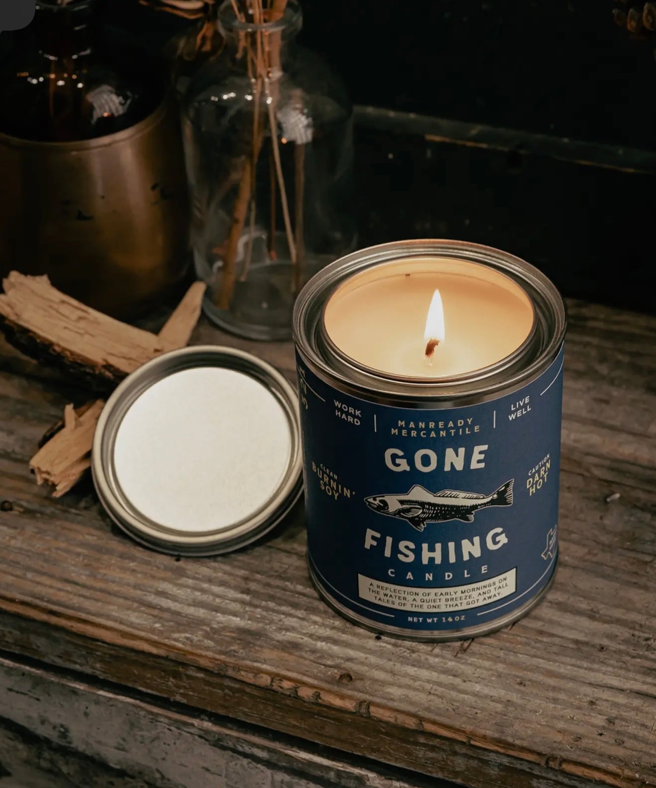 Americana Series Men’s Paint Can Candle 14 Oz (Small town Rodeo, Hunting Lodge, or Gone Fishing)