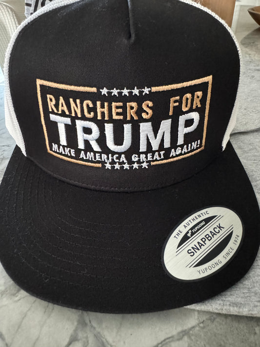 Ranchers For Trump hat black