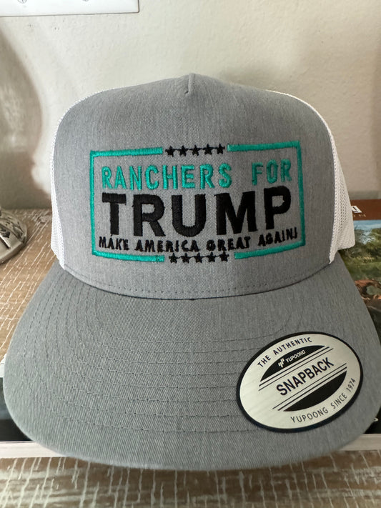 Ranchers for Trump hat gray