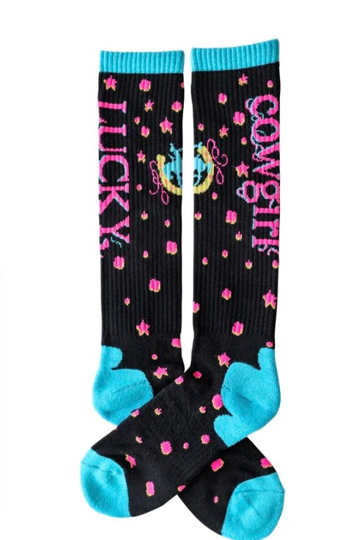 Lucky Chuck Starlit cowgirl boot socks