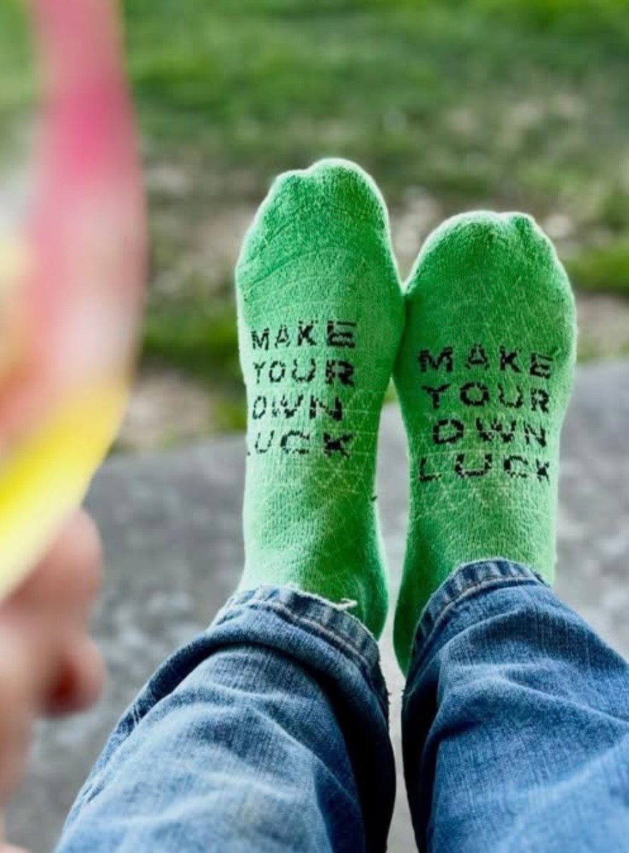 Lucky Chuck make your own luck performance boot sock