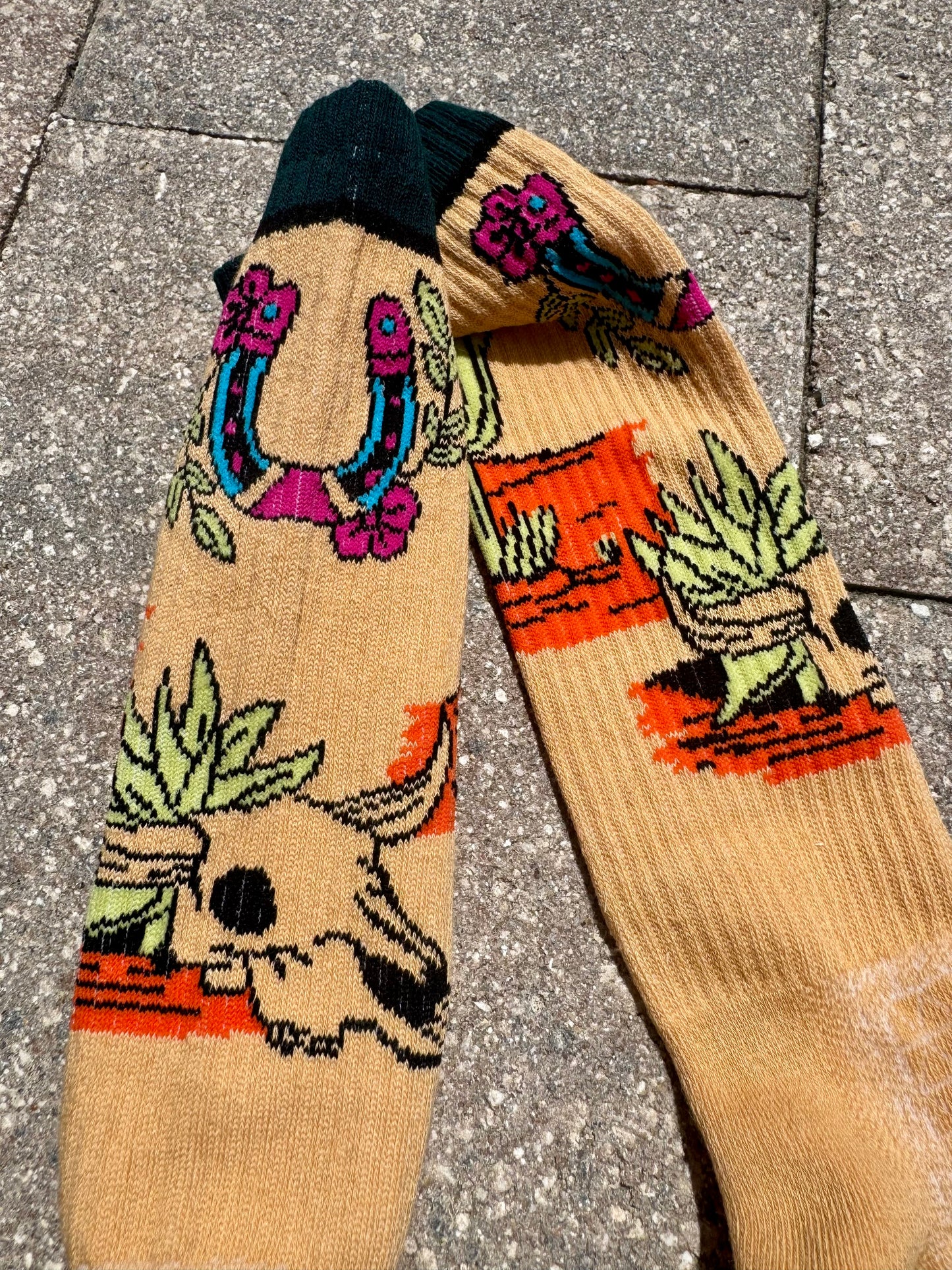 Lucky Chuck bad cowgirl dead heat boot socks