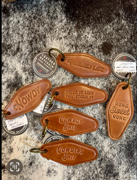 Leather keychains