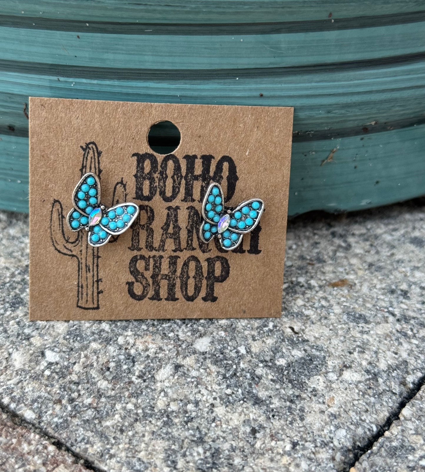 Butterfly stud earrings