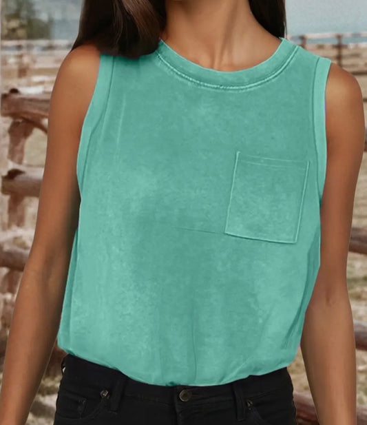 Muscle tank sea green