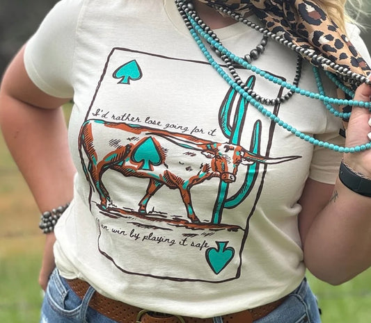“Better to lose going for it” tee