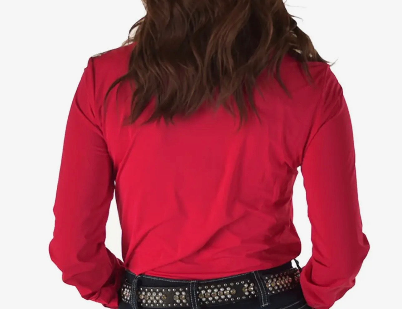 Cowgirl Tuff red breathable pullover