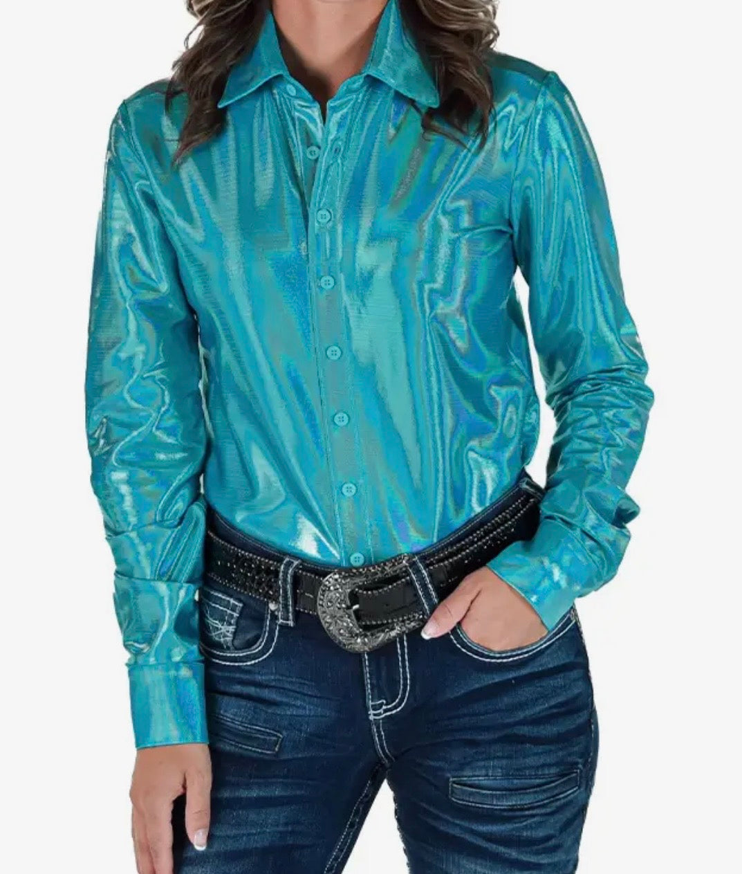 Cowgirl Tuff Ocean Mist Pullover