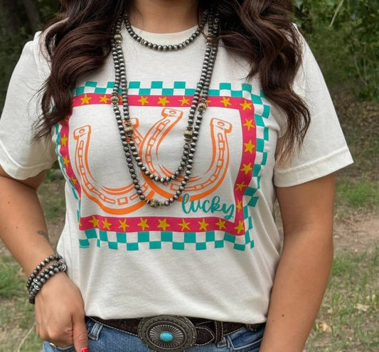 Double the luck graphic tee