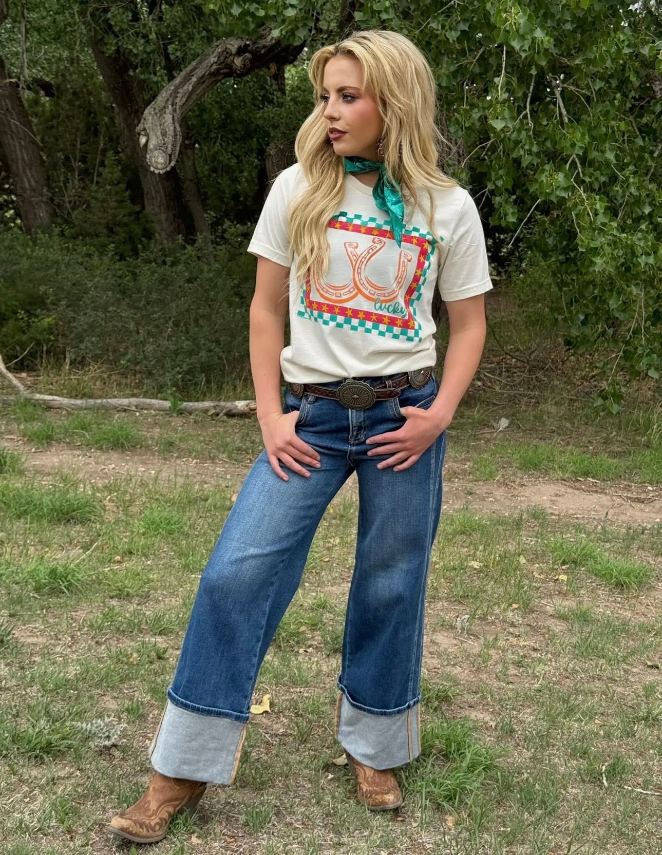 Double the luck graphic tee