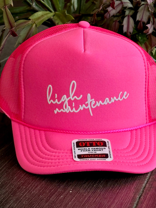 High maintenance hat