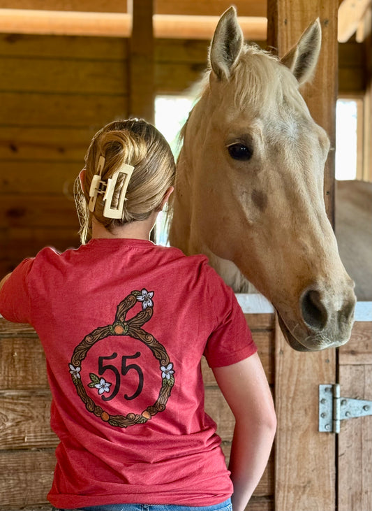 55 Oranges tooled orange graphic red
