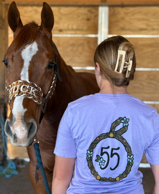 55 Oranges tooled orange graphic lavender