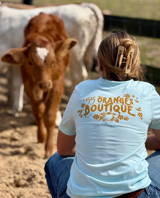 55 Oranges Boutique graphic Ice Blue