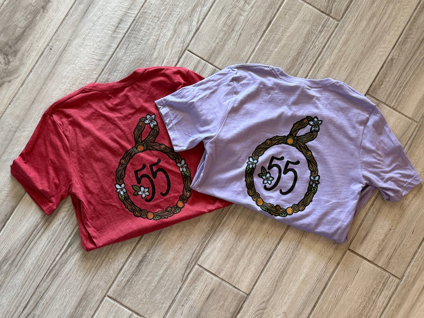 55 Oranges tooled orange graphic red