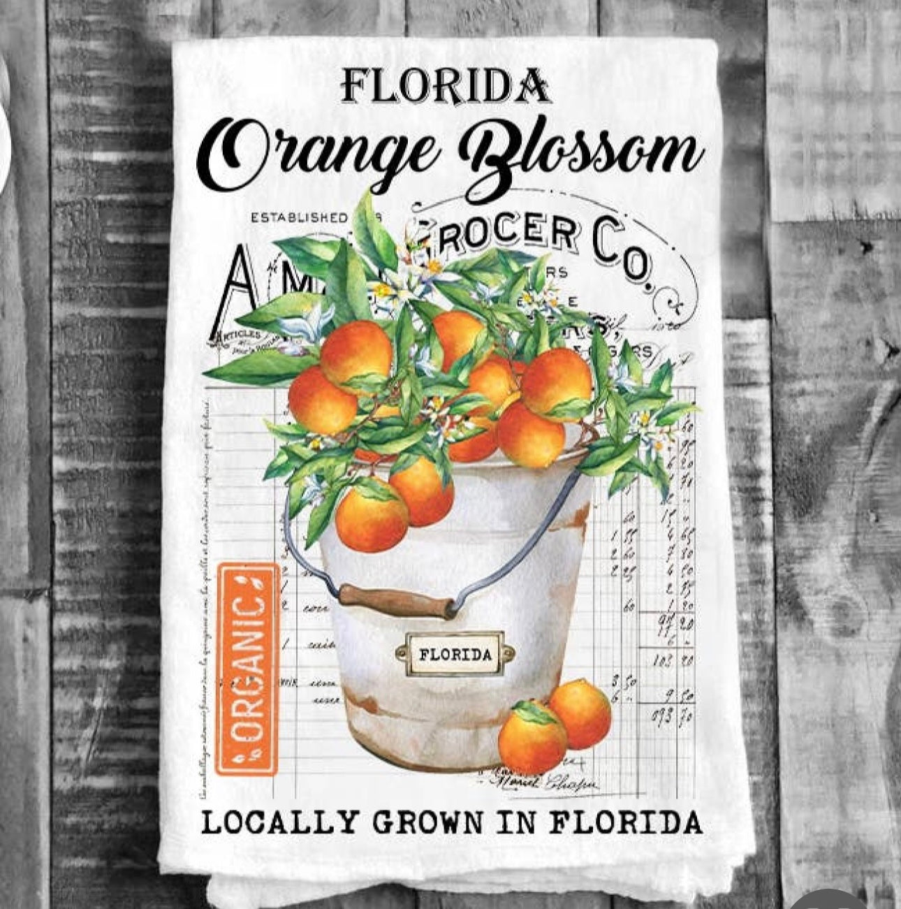 Orange Blossom dish towel