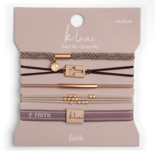 Faith hair tie bracelets