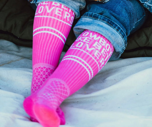 Lucky Chuck “Cowboys make better lovers” boot socks