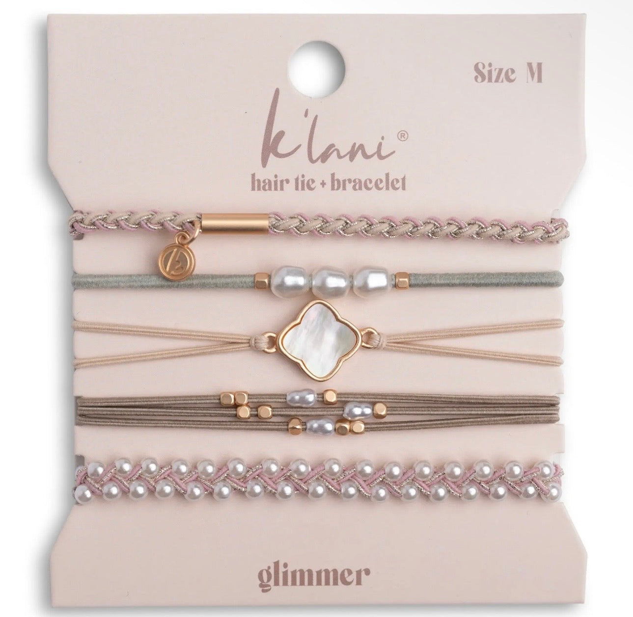 Glimmer hair tie bracelets