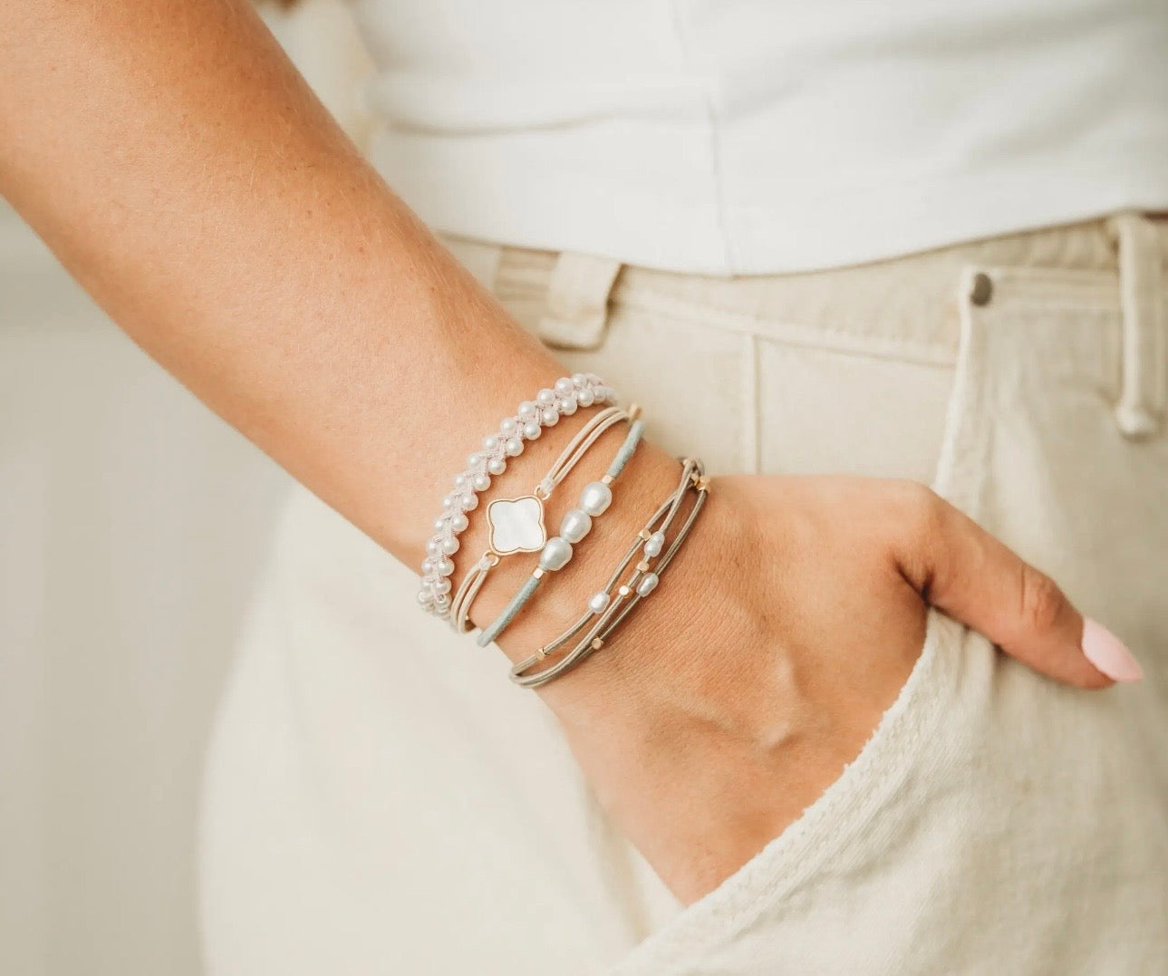 Glimmer hair tie bracelets