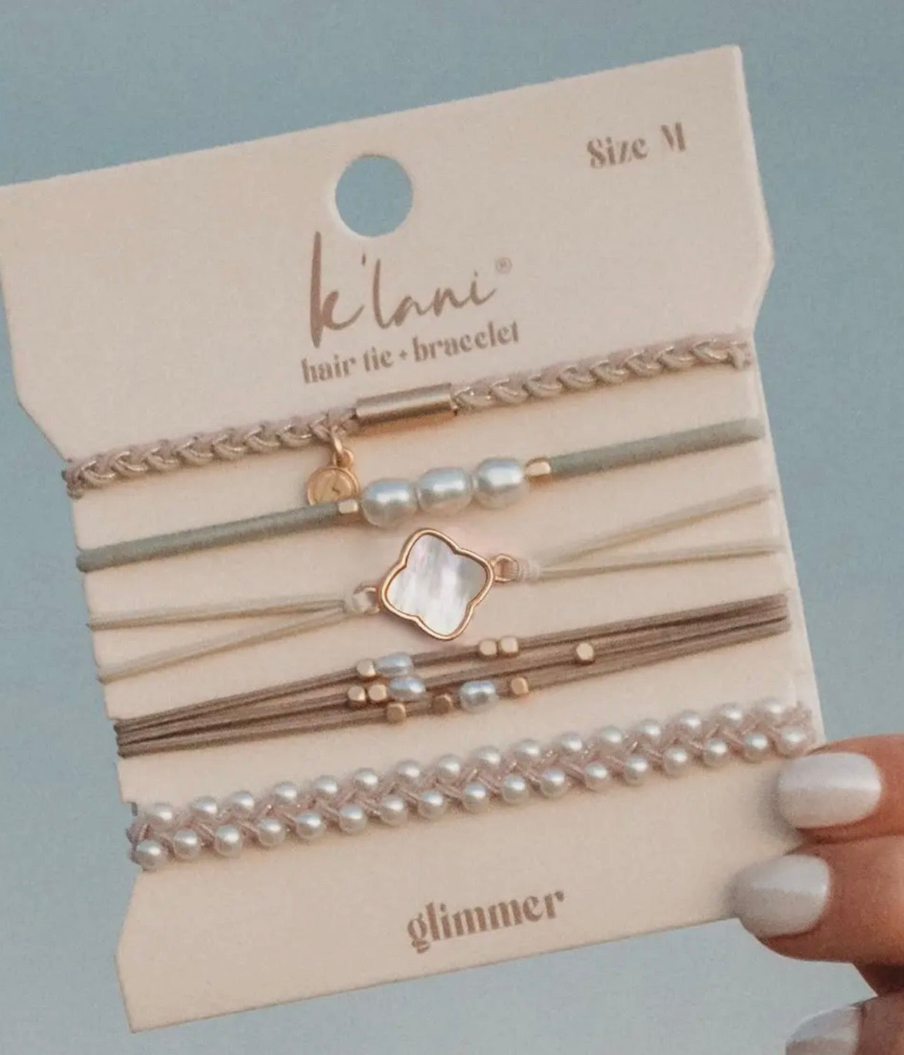 Glimmer hair tie bracelets