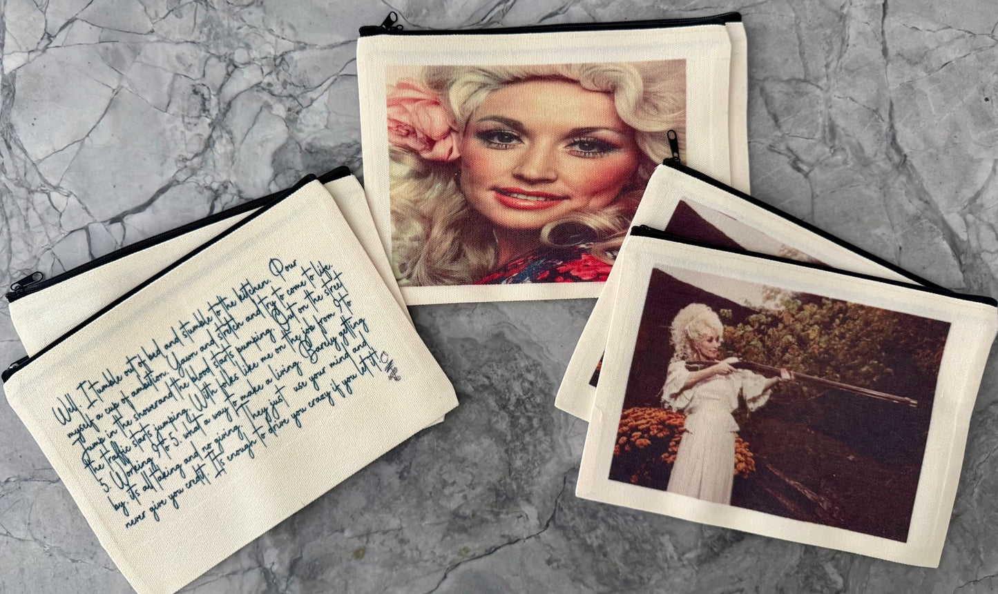 Dolly zippered bags