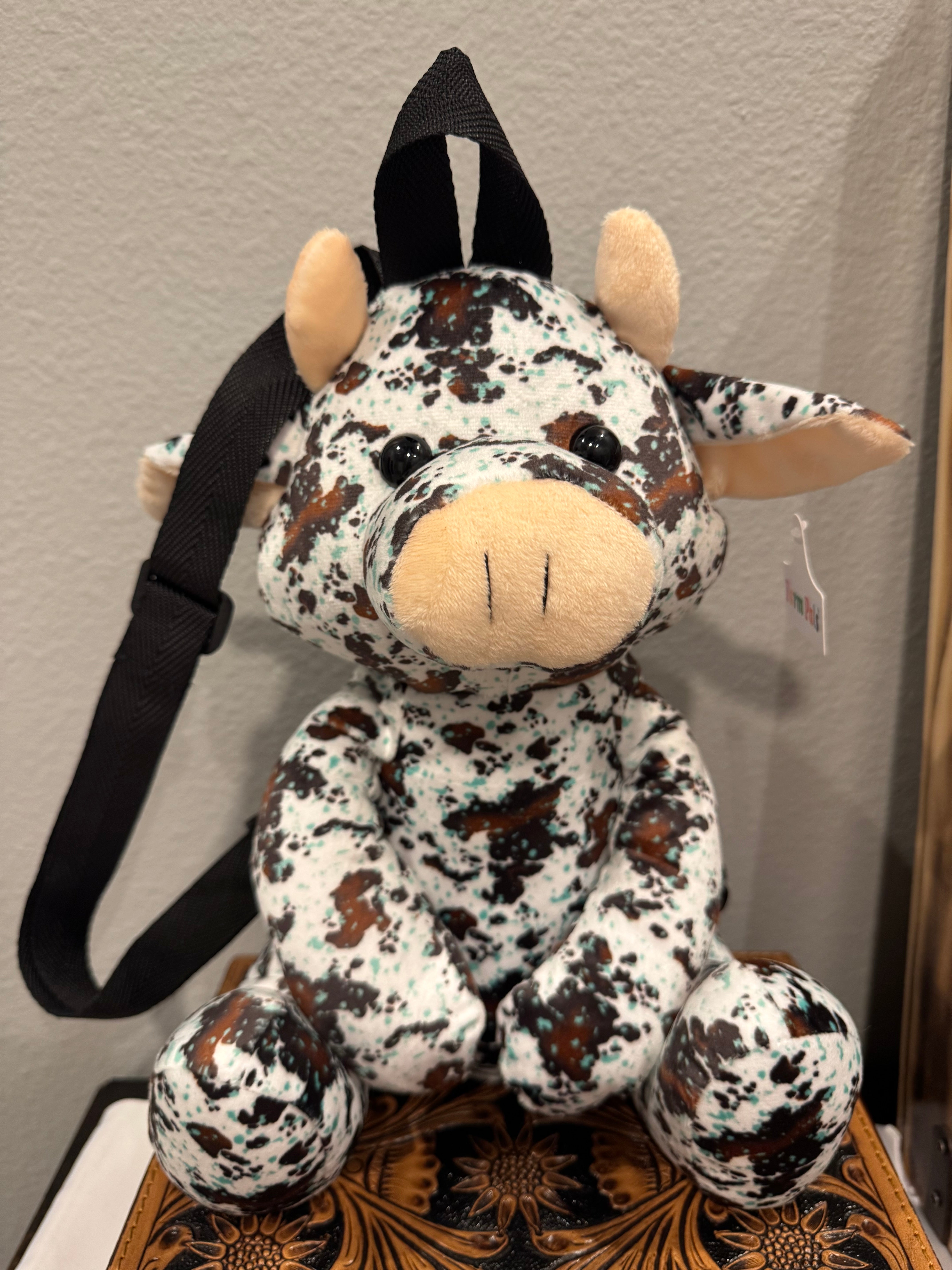 Cow Backback Brown cow backpack – 55 Oranges Mobile Boutique
