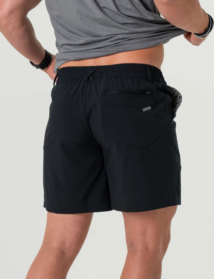 Burlebo Everyday Shorts-Matte black w retro duck camo pocket