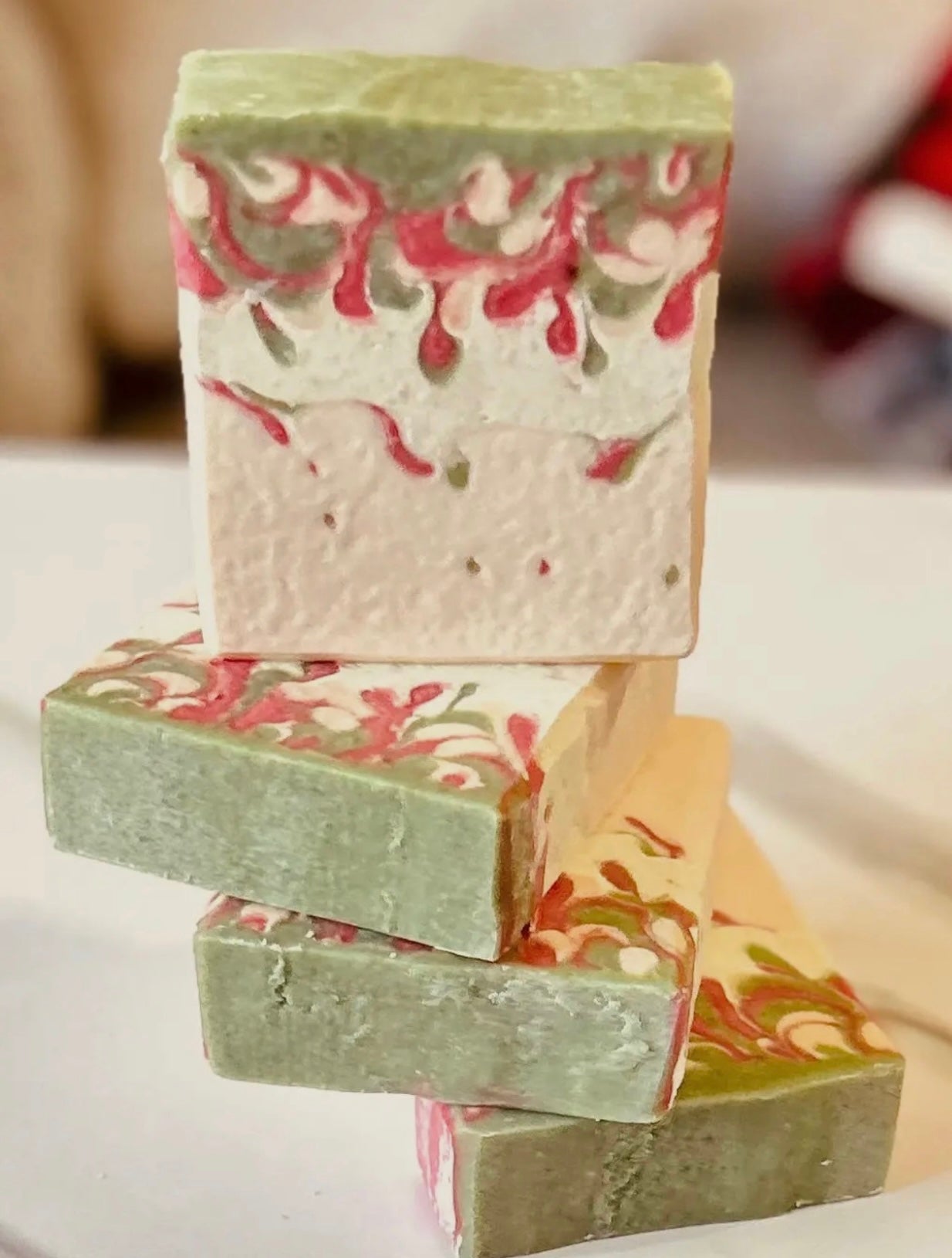 Christmas lights coconut milk soap