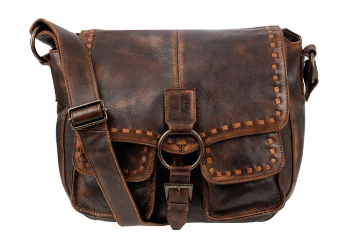 STS Bandera chocolate saddle hobo bag