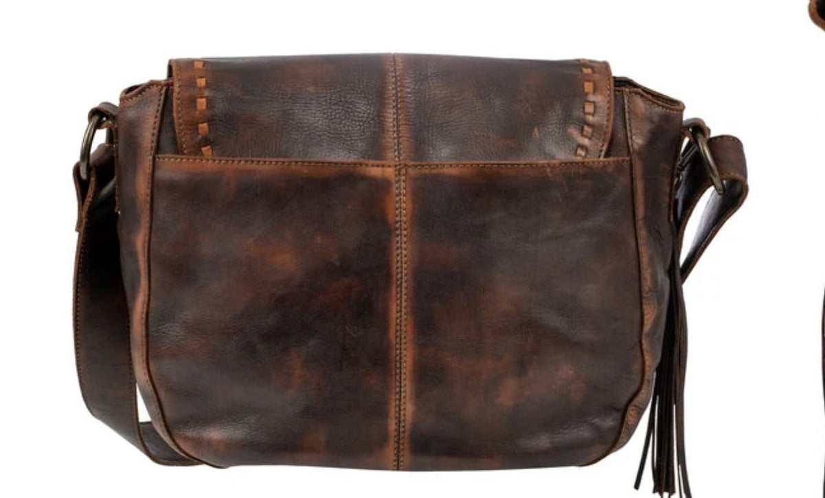 STS Bandera chocolate saddle hobo bag