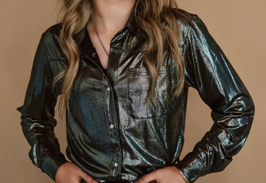 Della Rae Pearl snap youth shirt