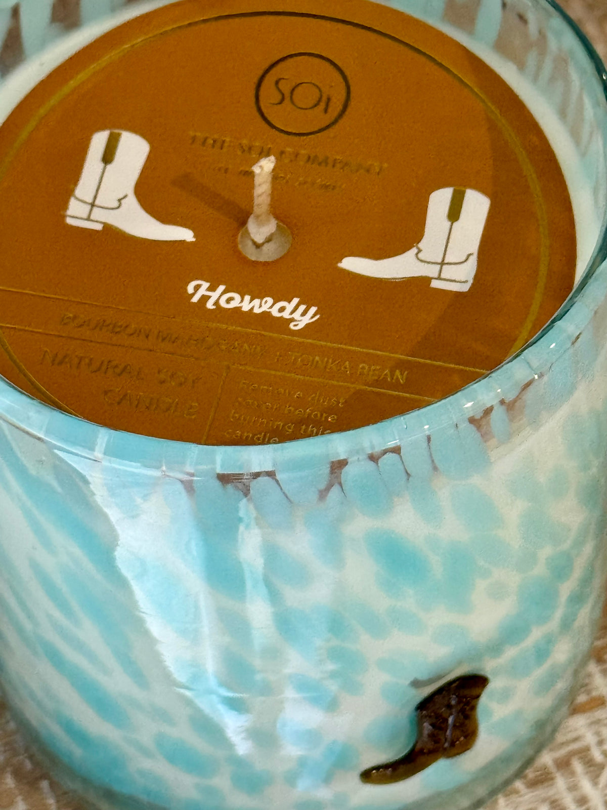 Howdy cowboy hat candle