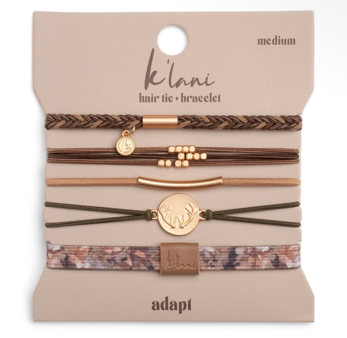 Adapt camo hair tie bracelet set