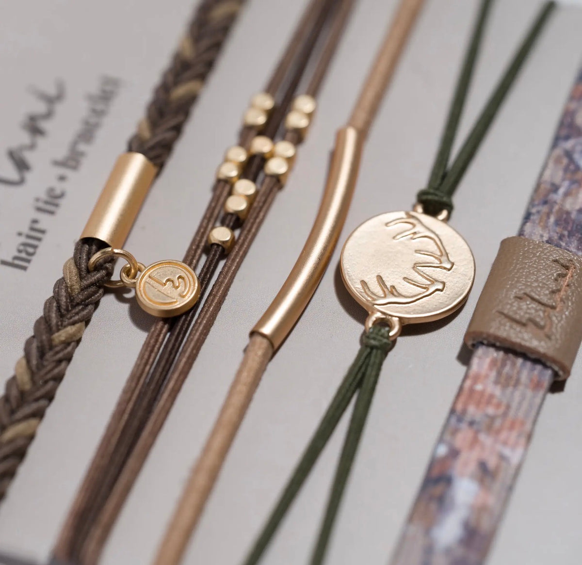 Adapt camo hair tie bracelet set