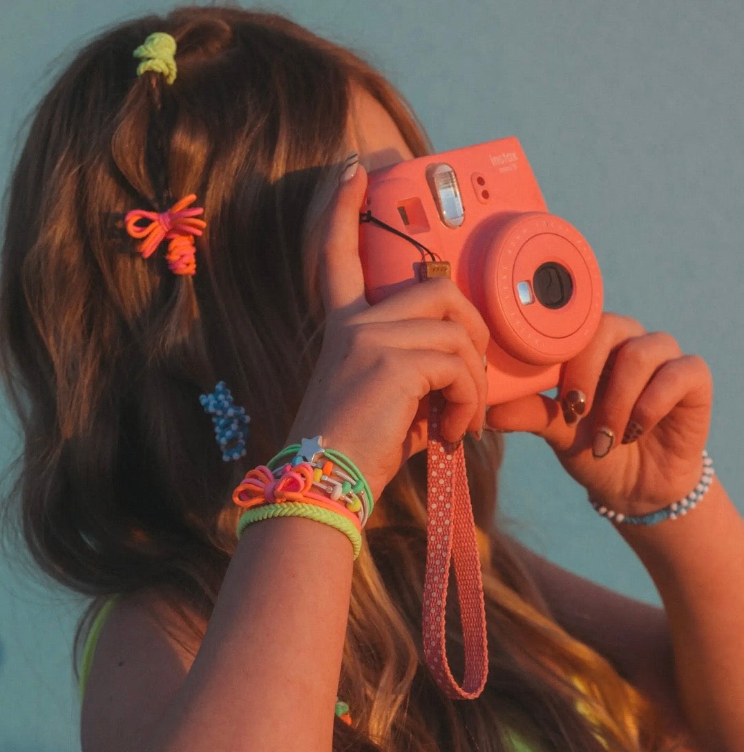 Glow hair tie bracelet set