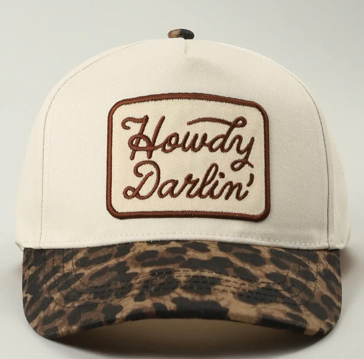 Howdy Darlin leopard brim