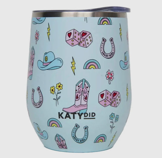 Lucky western wine tumbler