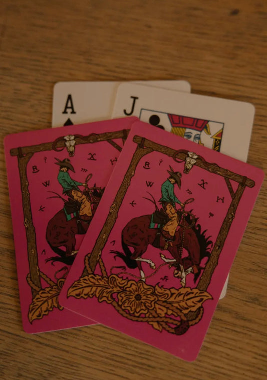 Pink Outlaw playing cards
