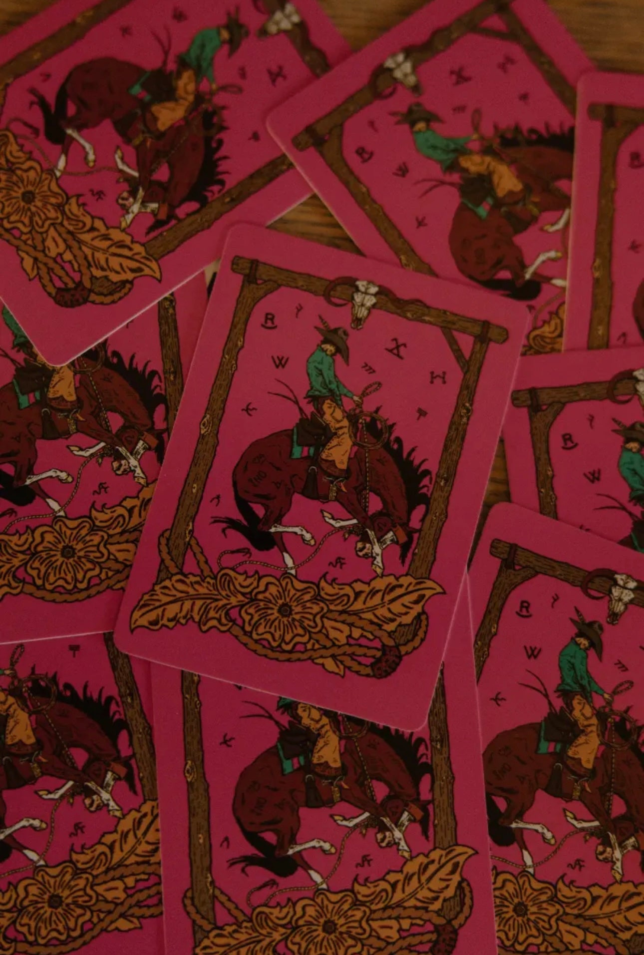 Pink Outlaw playing cards