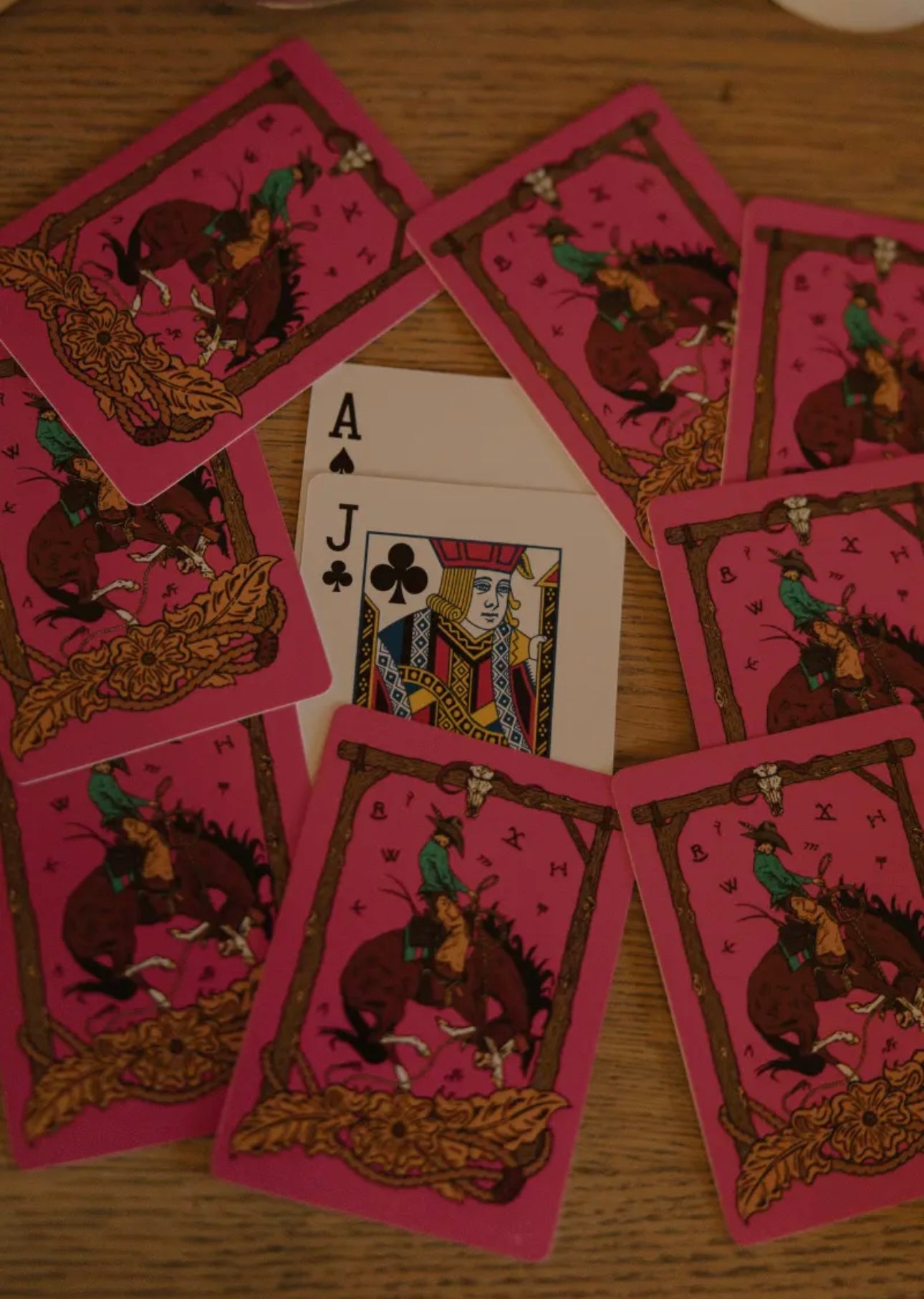 Pink Outlaw playing cards