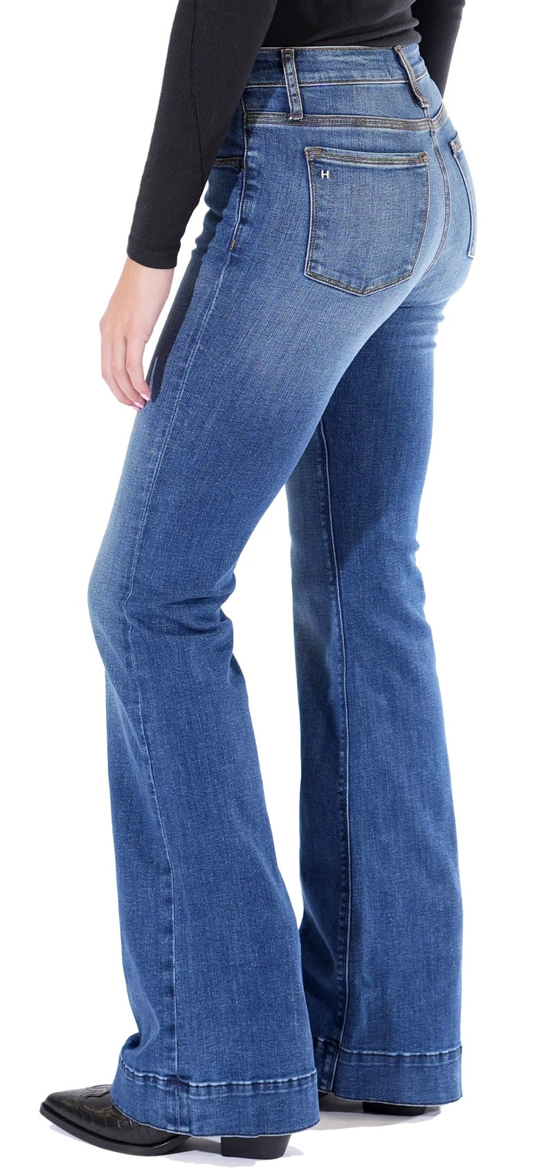 Haala Bella Trouser Indigo stone with gold stitch