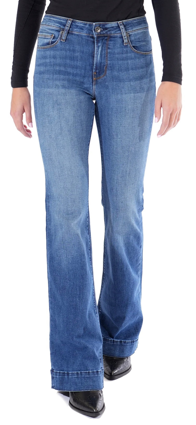 Haala Bella Trouser Indigo stone with gold stitch