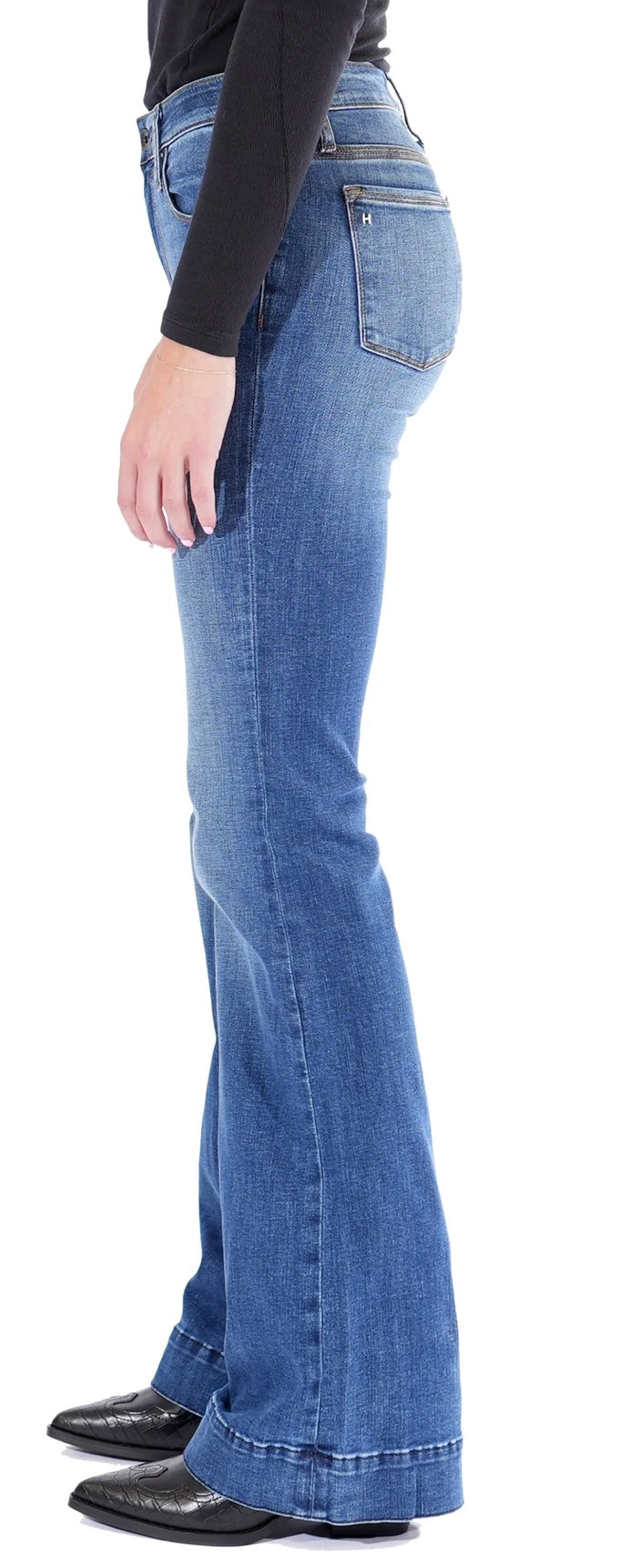 Haala Bella Trouser Indigo stone with gold stitch