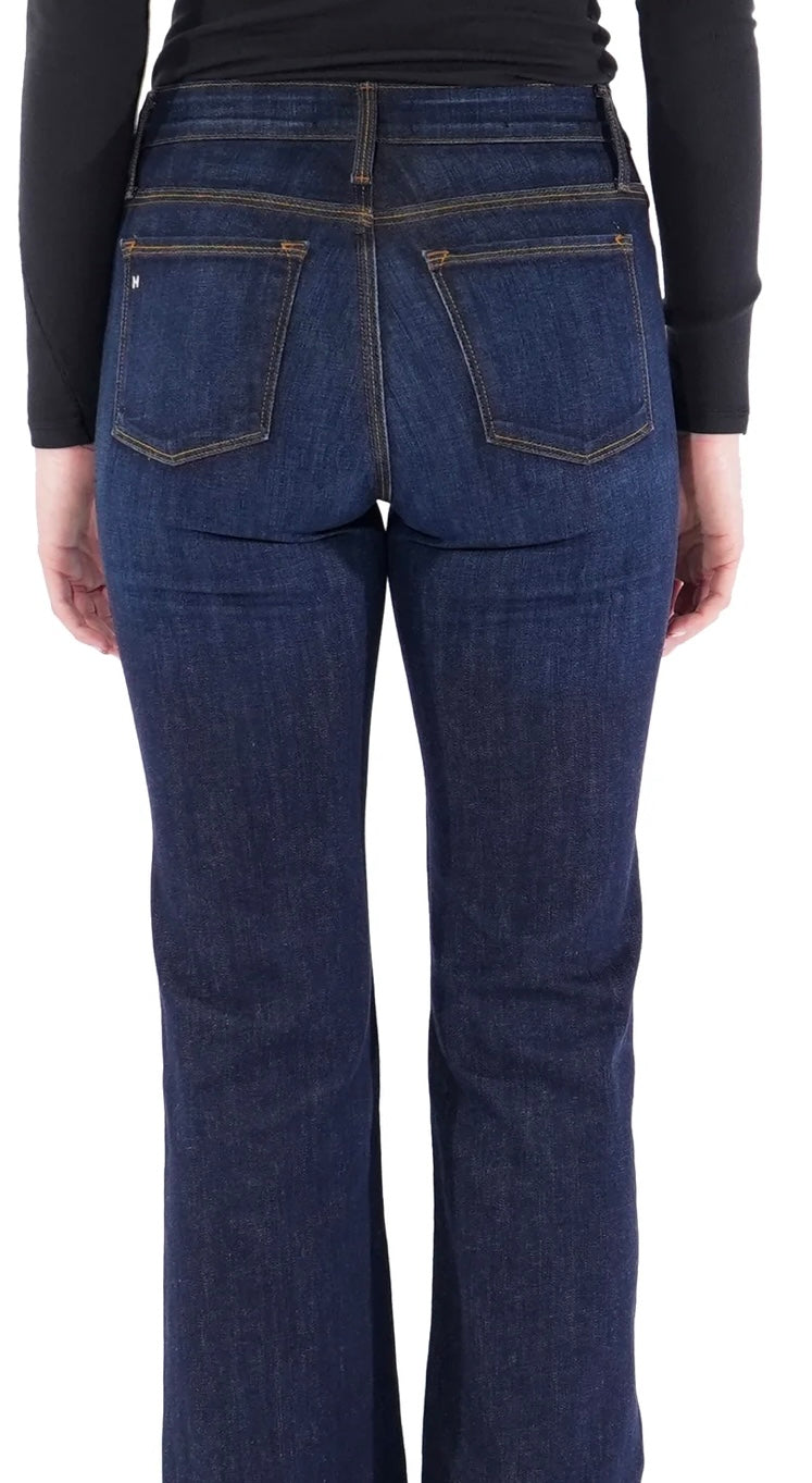 Haala Bella Trouser deep ocean wash with gold stitch