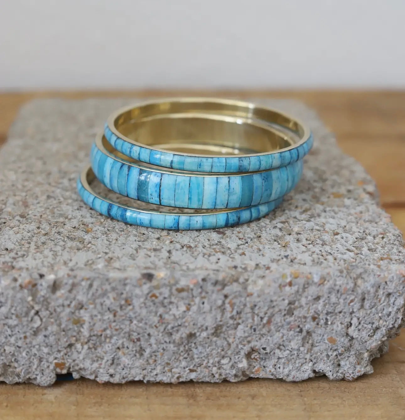 Turquoise bangle trio